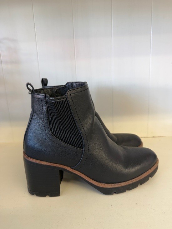 Naturalizer Shoes - Naturalizer Black Leather Chelsea Ankle Boots with Block Heel